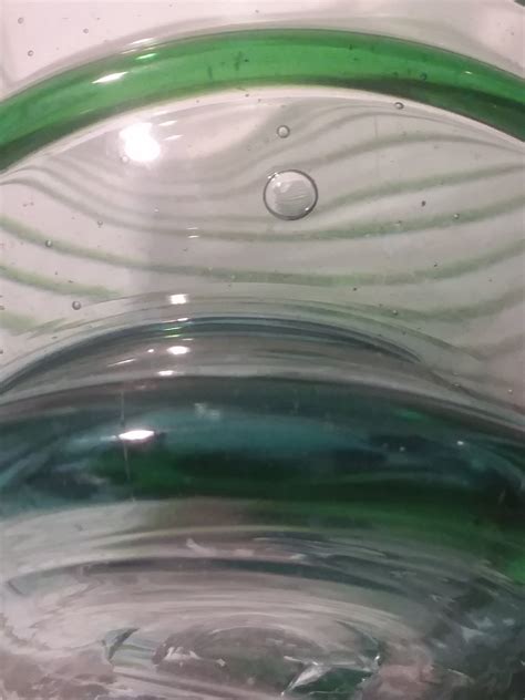 Please Help Identify Wavy Green Glass Bowl With Green Stripes