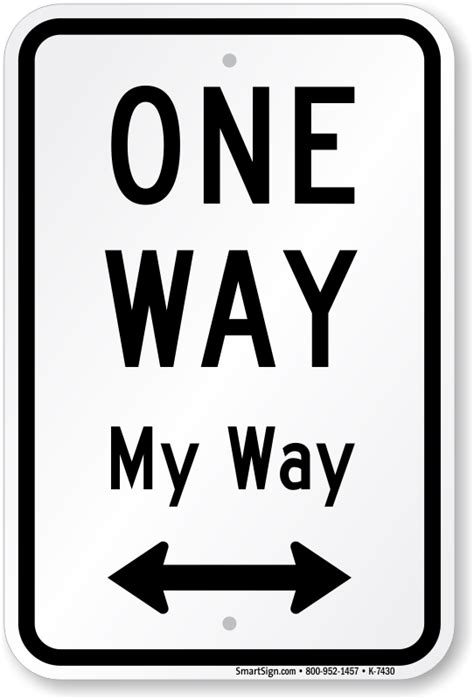 One Way Sign With Bidirectional Arrow Online Sku K 7430