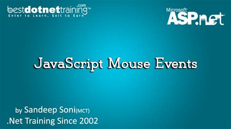 Events that occur when the mouse wheel is scrolling, belongs to the wheelevent object. JavaScript Mouse Events - BDT - ASP.Net Tutorial - YouTube