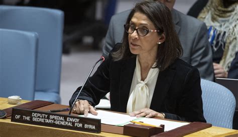 Security Council Briefing On The Situation In Syria Deputy Special Envoy Khawla Matar
