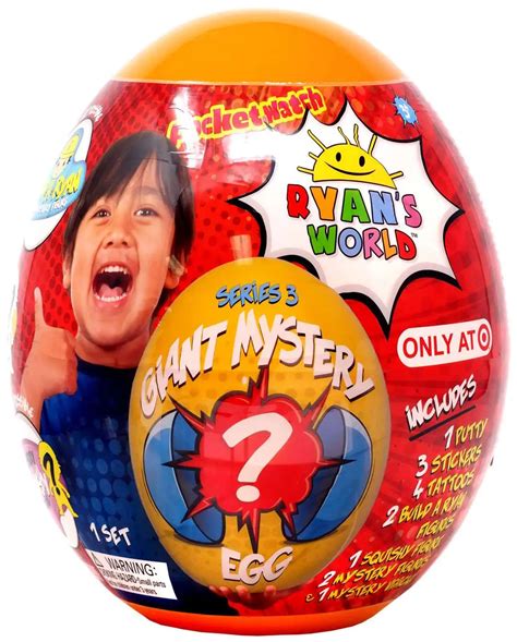 Ryans World Series 3 Giant Egg Exclusive Mystery Surprise Orange Pocket