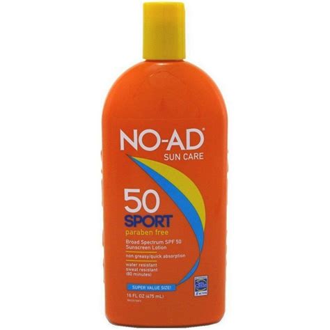 No Ad Sport Sunscreen Lotion Spf 50 16 Oz Pack Of 6 Details Can Be