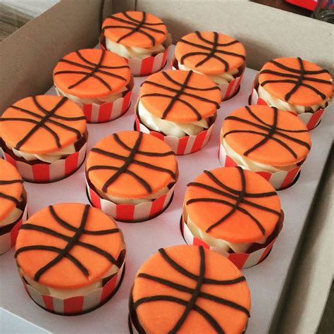 Basketball Cupcakes Cake Decorating Cupcakes Decoration Basketball Cupcakes