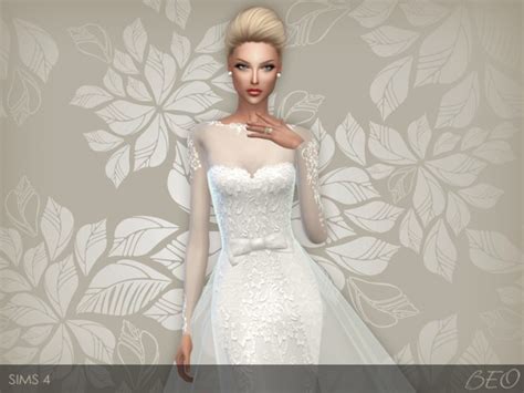 Wedding Dress 28 At Beo Creations Sims 4 Updates