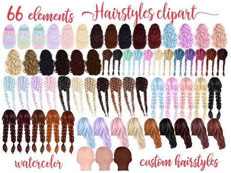 Hairstyles Bundle Clipart Hairstyles Png Grafica Di Lecoqdesign My Xxx Hot Girl