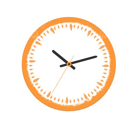 Clock Animation Simple Office Orange Fruit Time Cartoon Orange Alarm