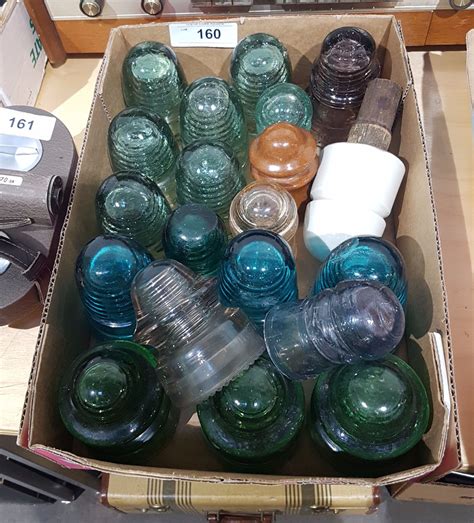 Collection Of Coloured Glass Insulators