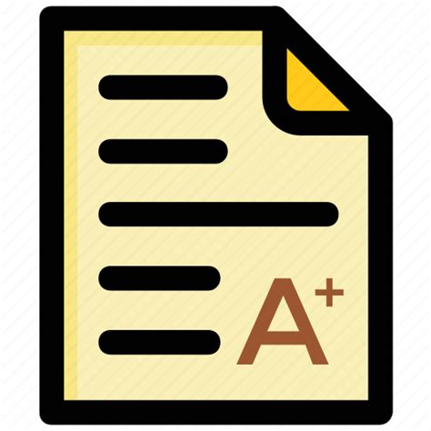 A Grade A Plus Exam Result Good Grades Test Results Icon
