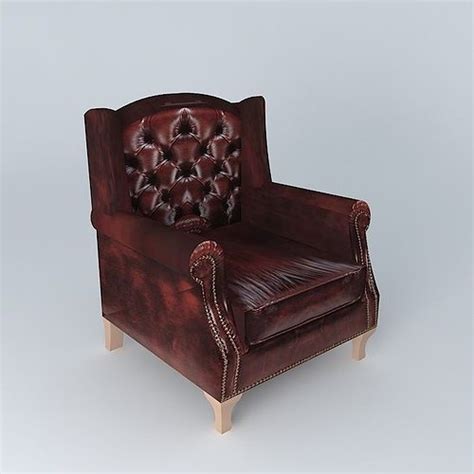 3d Leather Armchair Brown Cgtrader