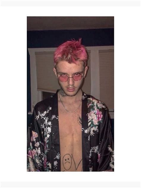 Lil Peep Pink Glasses Poster By Sakenfeu Redbubble