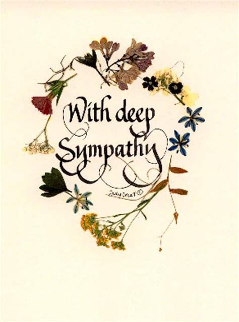 Beautiful Sympathy Note Card With Deep Sympathy By Judyorcutt