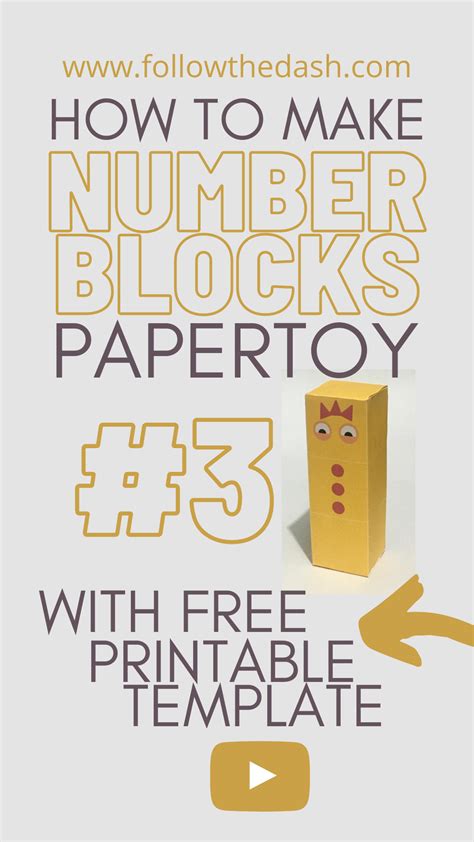 How To Make Numberblocks Paper Toy 1 Paper Toys Template Paper Toys