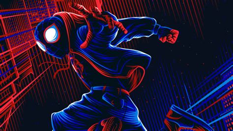 Spiderman Miles Artwork Wallpaper 4k