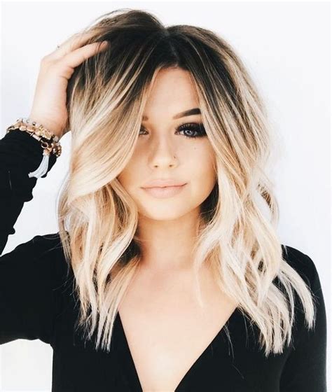 42 Best Rooty Blonde Balayage To Inspire You Blonde Hair With Roots Medium Hair Styles Dark
