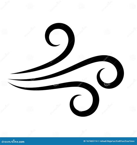 Wind Air Flow Vector Icon Stock Vector Illustration Of Gust 167465114
