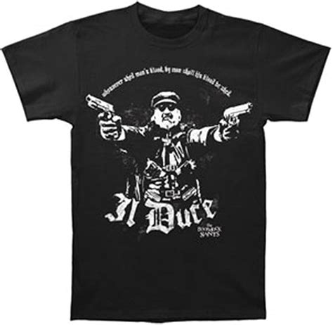 Boondock Saints Mens Il Duce Whosoever Shed T Shirt X Large Black