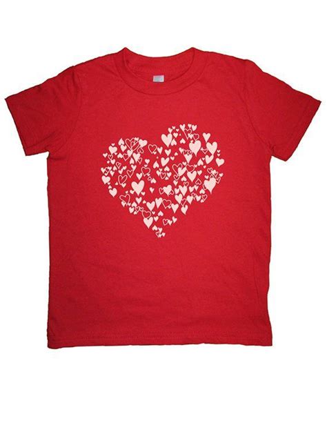Heart Tshirt Kids Valentines Day Girls Shirt Heart Of Love Etsy