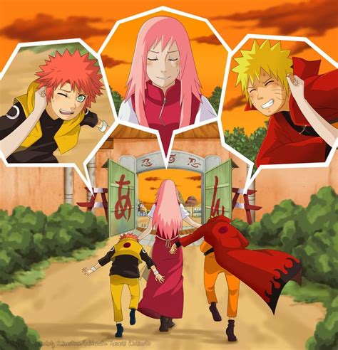 Naruto Sakura And Their Child On We Heart It Narusaku Anime Naruto