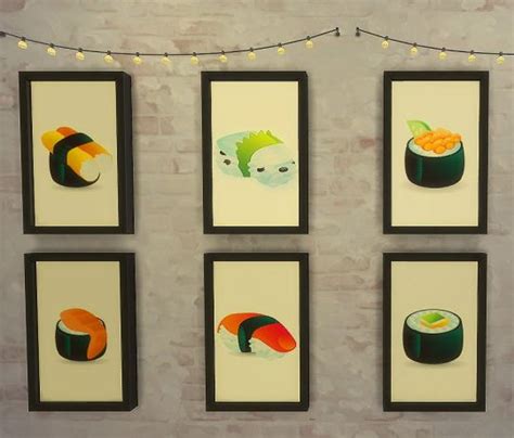 Sushi Paintings At Imtater Sims 4 Updates Sims 4 Sims Painting
