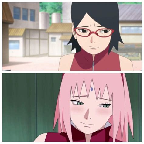 Sakura And Sarada Are The Same Mother And Daughter Loveem ️ ️ ️