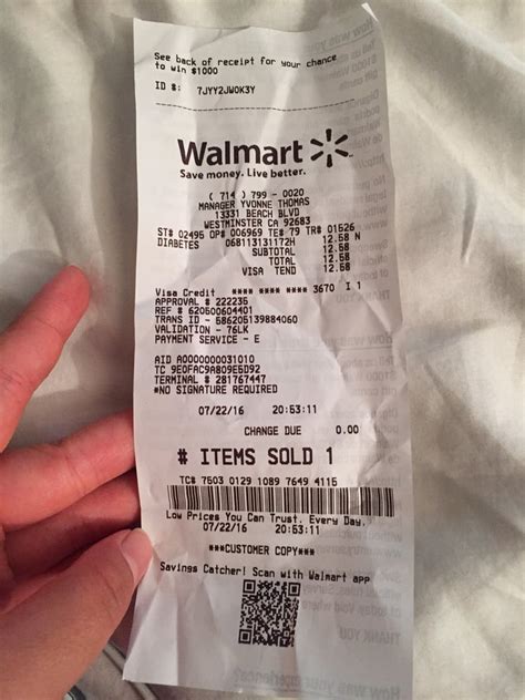 You can either look up a receipt by its receipt number or first look up a specific customer/company. The receipt from WALMART BEACH AND TRASK. - Yelp