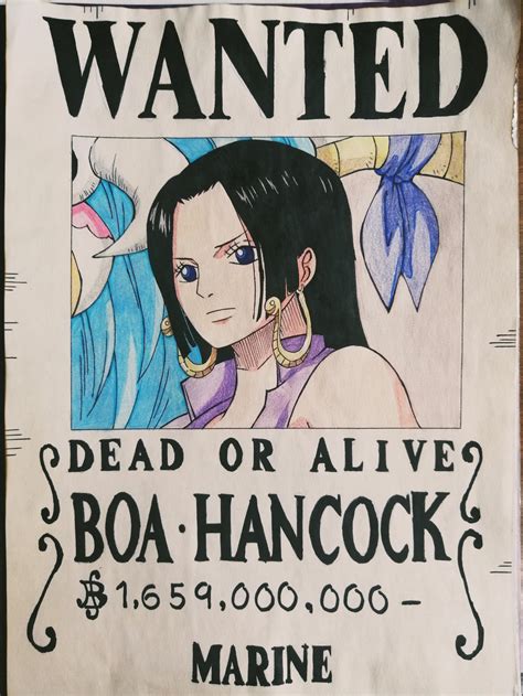 Boa Hancock Wanted Poster By Me Ronepiece