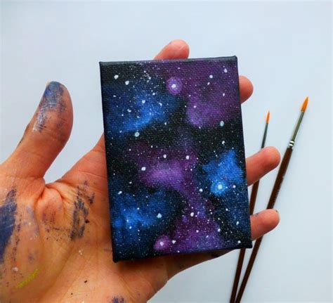 The first thing i did with my watercolour pencils was make this bts logo on a canvas. Galaxy Canvas Mini Painting Fridge Magnet Magnet Art