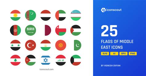 Download Flags Of Middle East Icon Pack Available In Svg Png Eps