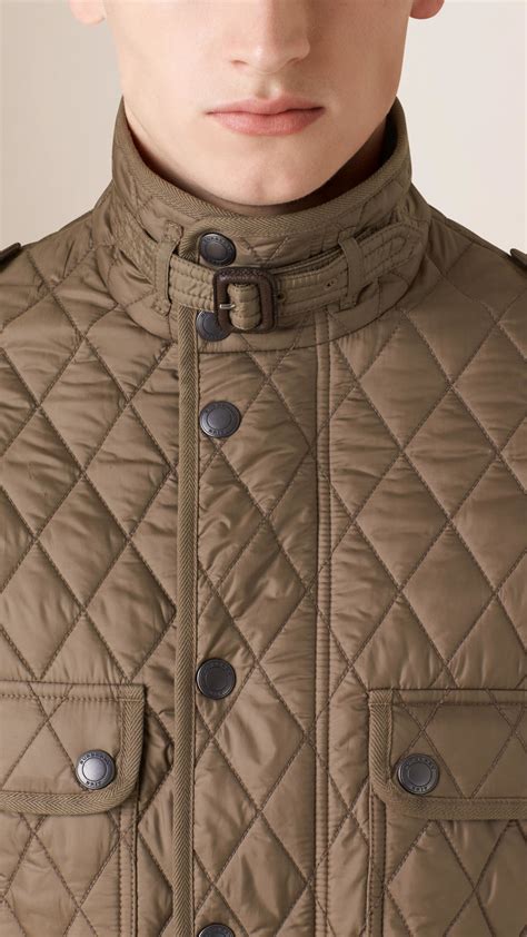Lyst Burberry Diamond Quilted Field Jacket In Natural For Men