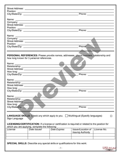 Arkansas Employment Application For Soldier Us Legal Forms