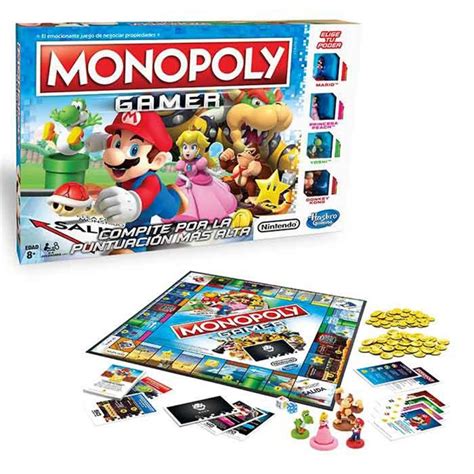 Mario kart juego de mesa. Juego de Mesa Monopoly Mario Bross Gamer 40x26x4cm
