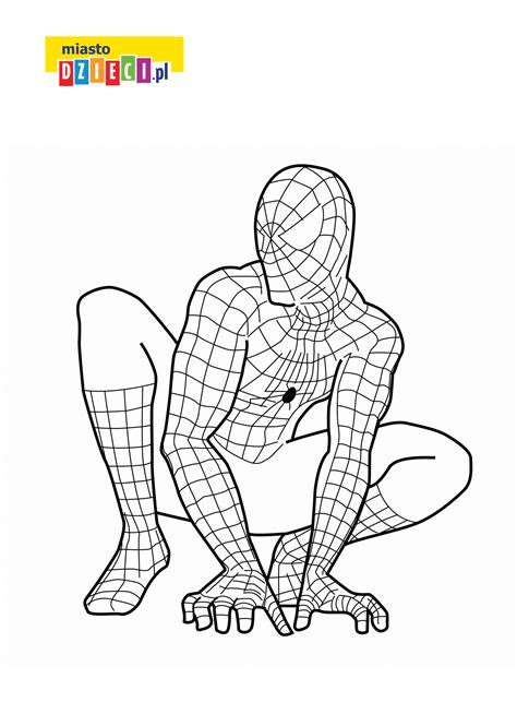 Siedz Cy Spiderman Bezp Atna Kolorowanka Do Druku Dla Dzieci