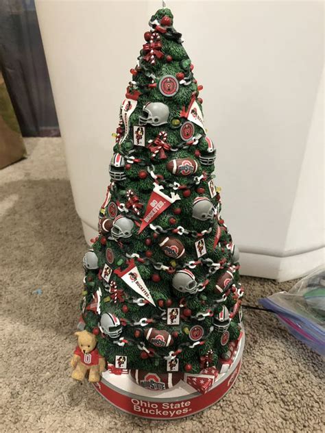 Ohio State University Buckeyes Danbury Mint Christmas Tree For Sale In