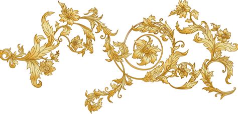 Baroque Ornament With Flower Art Images