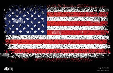 Usa Grunge Flag United States Flag Vector Background Illustration