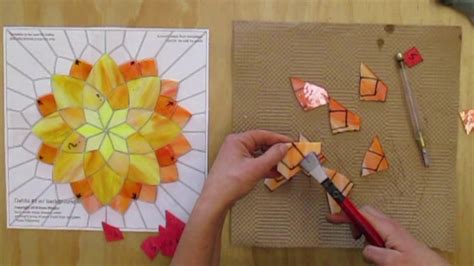 A Time Lapse Of The Making Of A Stained Glass Mosaic Flower By Kasia