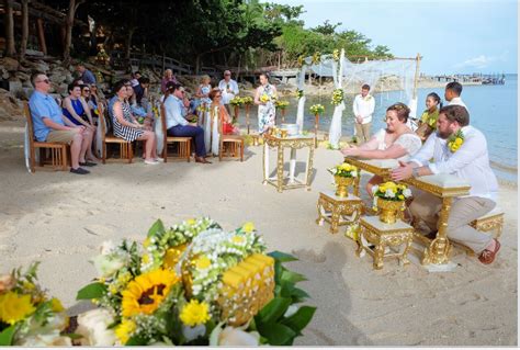 thai western wedding ceremony package santhiya resorts and spas