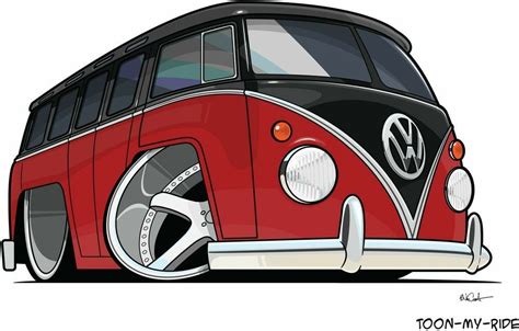 Pin By Jeff Morgan On Cartoons Vw Art Cool Car Drawings Vw Van Images