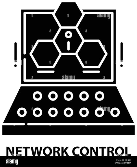 Network Control Icon Black Vector Sign With Editable Strokes Concept