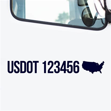 Usdot Number Decal With Us Outline 2 Pack Us Decals