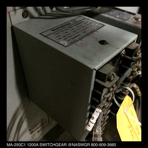 Ma 250c1 Switchgear ~ Allis Chalmers Ma 250c1 1200 Amp Switchgear