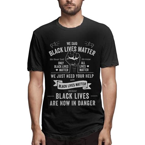 Black Lives Matter Mens Short Sleeve T Shirt Top Tee