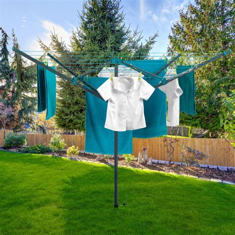 Rotary Outdoor Clothes Airer With Pegs 45m Brandalley