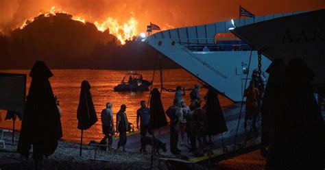 Greek Fires Force Thousands More To Evacuate The New York Times