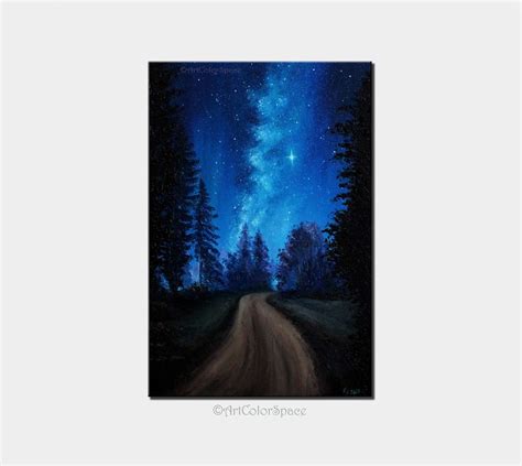 Galaxy Painting Space Art Milky Way Oil Painting On Canvas Etsy