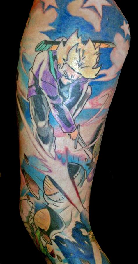 The popularity of the show has driven many to get dragon this is the biggest list of the best dragon ball z tattoos from goku tattoos to shenron, plus the best full dragon ball z tattoo sleeves. Dragonball Z Leg Sleeve 6 by ILoveTrunks on DeviantArt