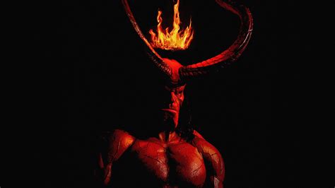 Download Wallpaper 1920x1080 Hellboy 2019 Movie Horns Fire Crown