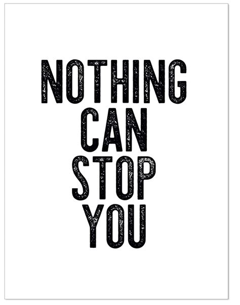 Nothing Can Stop You Letter Press Style Inspirational Quote Etsy