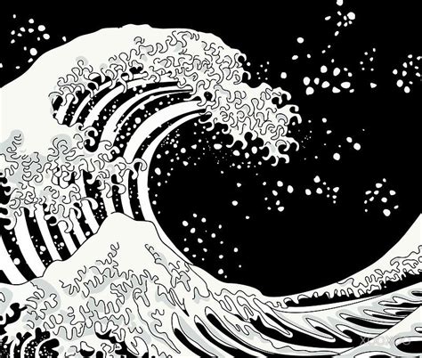 Black And White Great Wave Tapestry For Sale By XOOXOO Black And