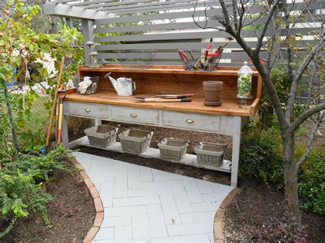 Garden Potting Table From Old Wood By Oldpine On Etsy Etsy